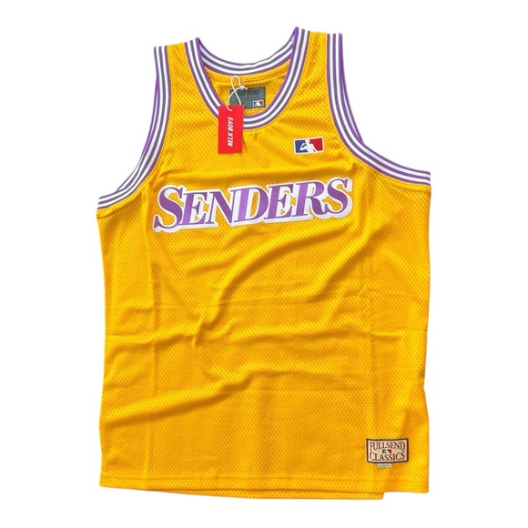 Full Send All Star Basketball Yellow Lakers Style Jersey Nelk Boys Men’s Size XL